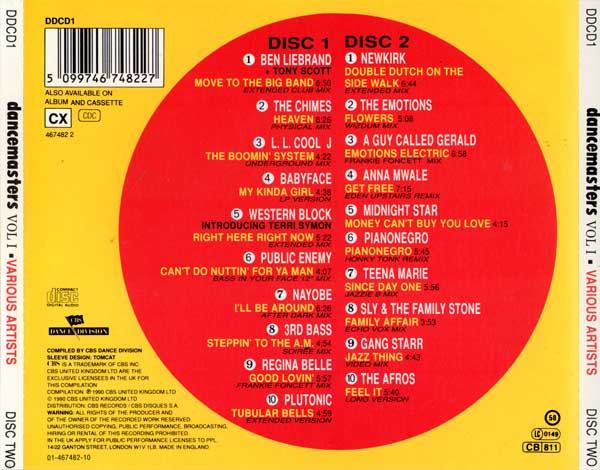 Various - Dancemasters Vol. 1 - The Twelve Inch Mixes - UK 2xCD - Back