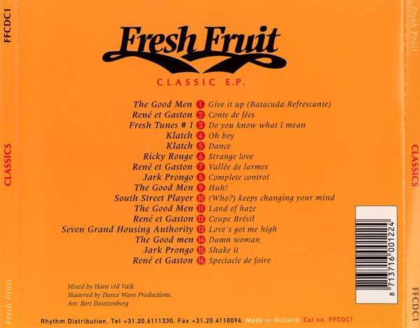 Various - Fresh Fruit Classics - Dutch CD - Back