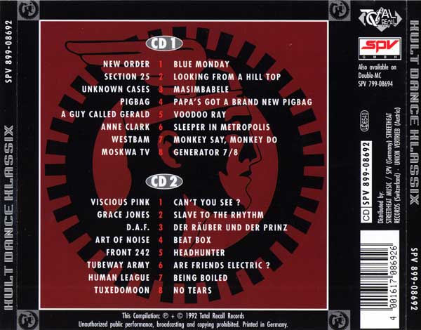 Various - Kult Dance Klassix - German 2xCD - Back