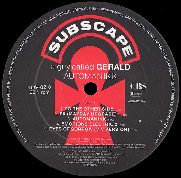 A Guy Called Gerald - Automanikk