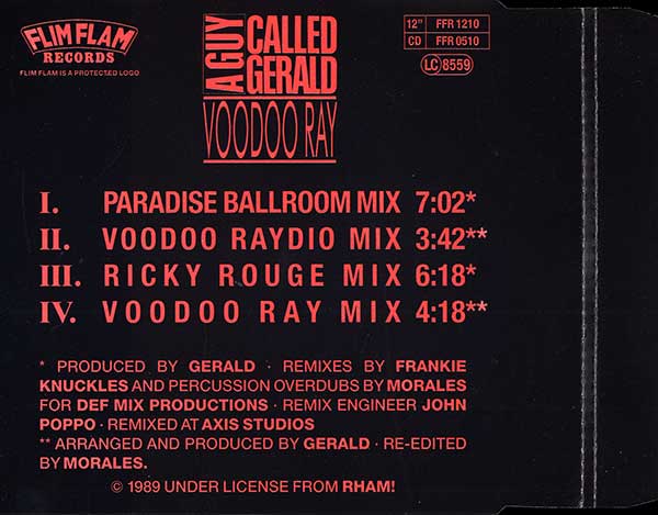 A Guy Called Gerald - Voodoo Ray (Frankie Knuckles Remixes - German release)