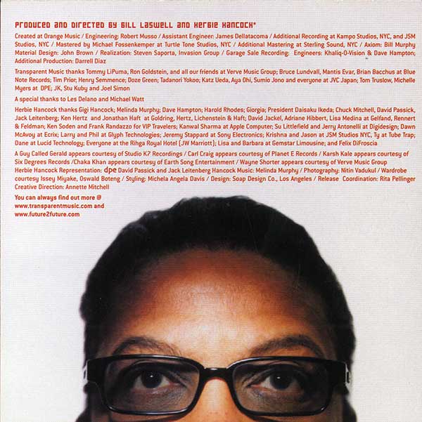 Herbie Hancock - Future 2 Future - UK 2xCD - Credits