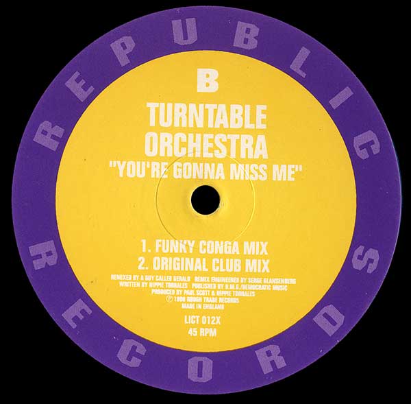 Turntable Orchestra - You're Gonna Miss Me (A Guy Called Gerald Remix)