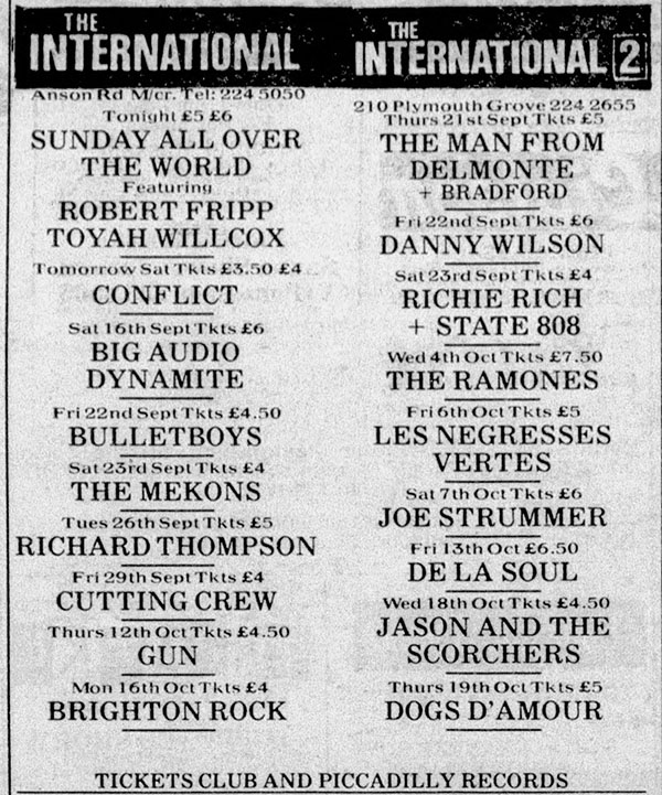 27 Oct: State 808, International 2, Manchester, England