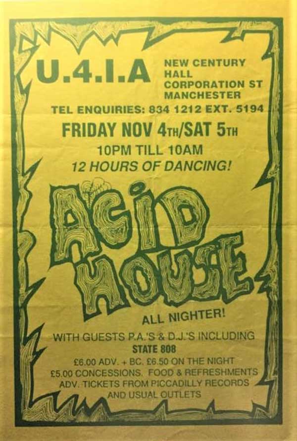 4 Nov: State 808, Acid House All Nighter, New Century Hall, Manchester, England