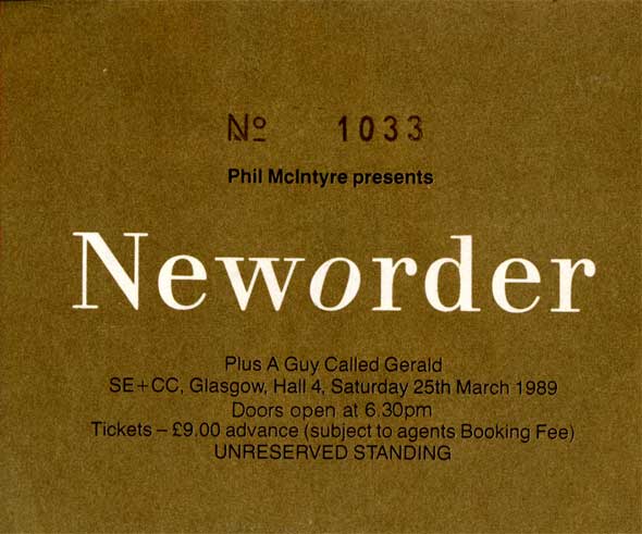 25 March: New Order, S.E.C.C., Glasgow, Scotland