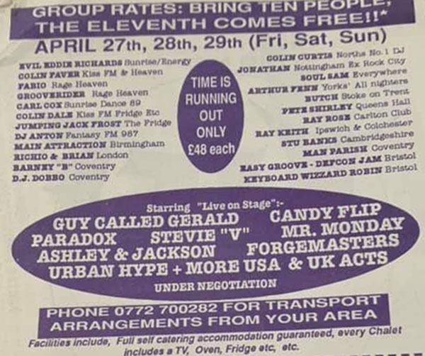 27-29 April: A Guy Called Gerald Live, Life, Sands Holiday Village, Skegness, England