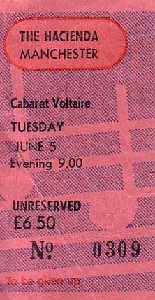 5 June: A Guy Called Gerald Live / Cabaret Voltaire / A Guy Called Gerald Live, Hacienda, Manchester, England