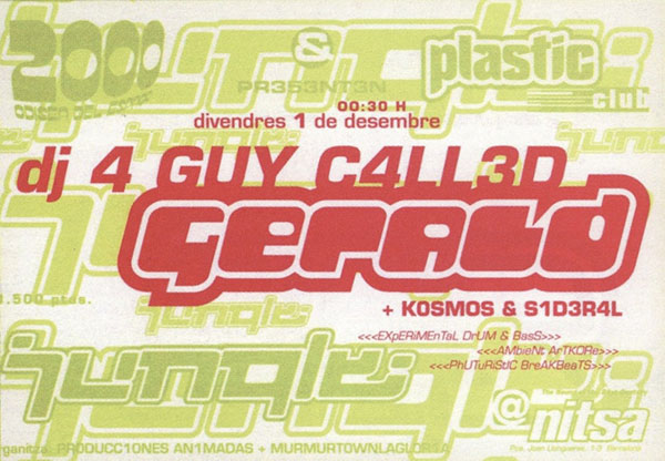 1 December: A Guy Called Gerald, Nitsa, Barcelona, Spain
