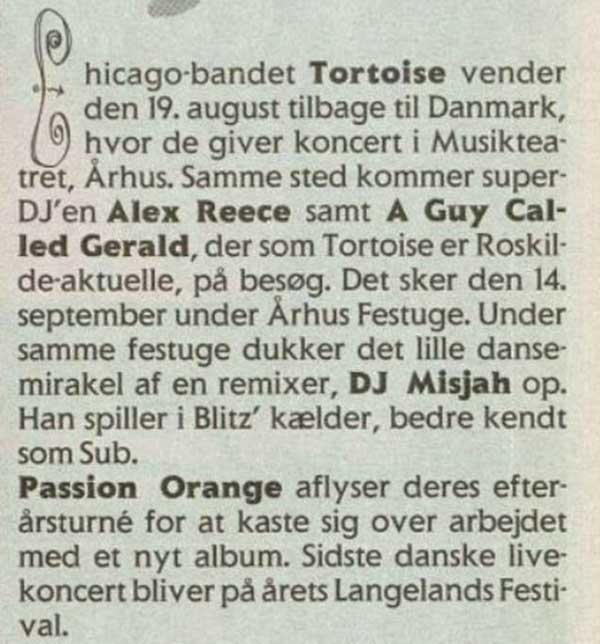 14 Sep: A Guy Called Gerald, Aarhus, Denmark