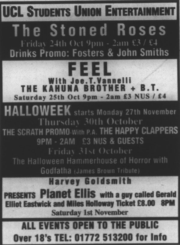 1 November: A Guy Called Gerald, Planet Ellis, UCL, Preston, Lancashire, England