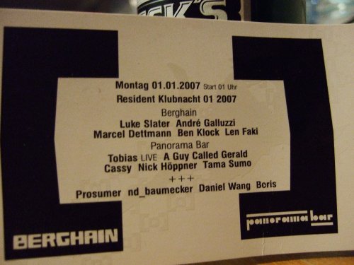 1 Jan: A Guy Called Gerald Live, Berghain/Panorama Bar, Berlin, Germany