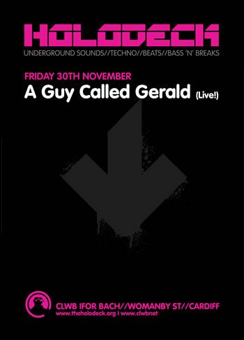 30 Nov: A Guy Called Gerald Live, Holodeck, Clwb Ifor Bach, Cardiff, Wales