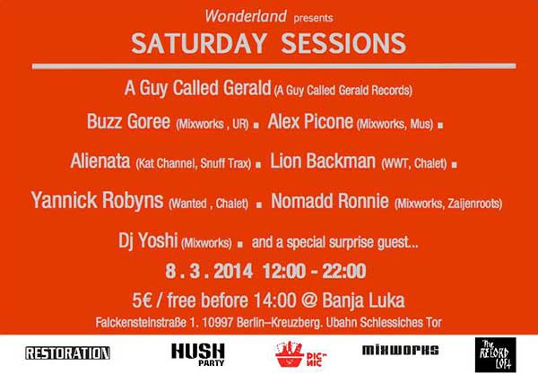 8 March: Wonderland presents Saturday Sessions, Banja Luka, Berlin, Germany