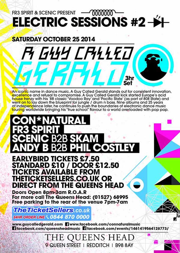 25 October: Electric Sessions, The Queens Head, Redditch, England