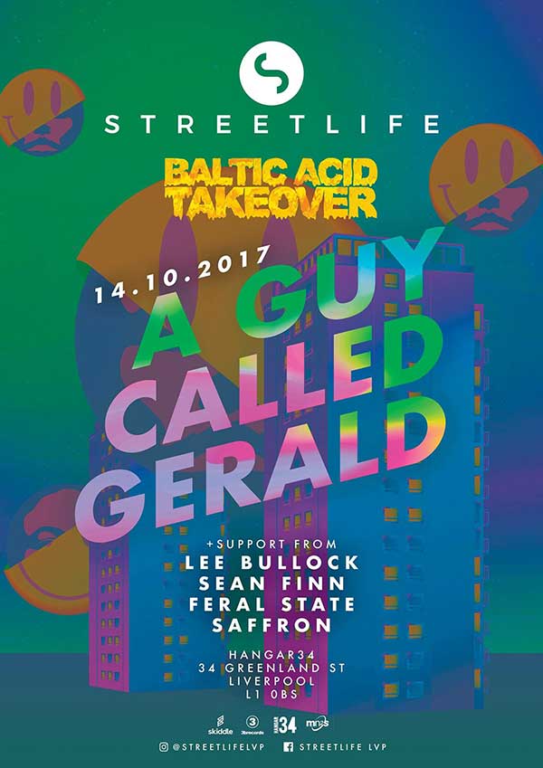 14 October: A Guy Called Gerald, Streetlife First Birthday, Hangar34, Liverpool, England