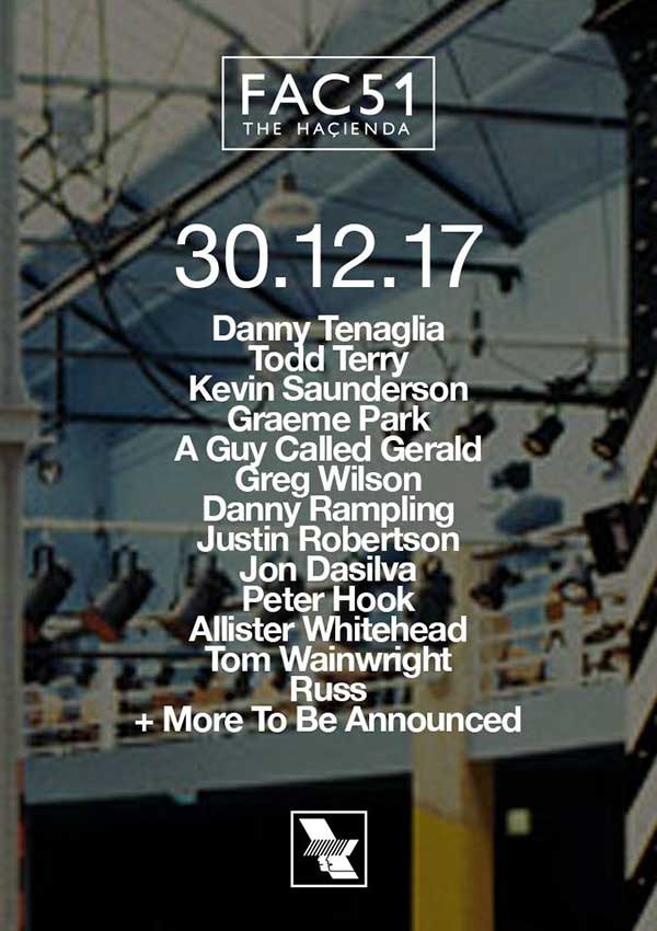 30 December: A Guy Called Gerald, The Warehouse Project 2017 Closing Party, FAC51 The Hacienda, Store Street, Manchester, England