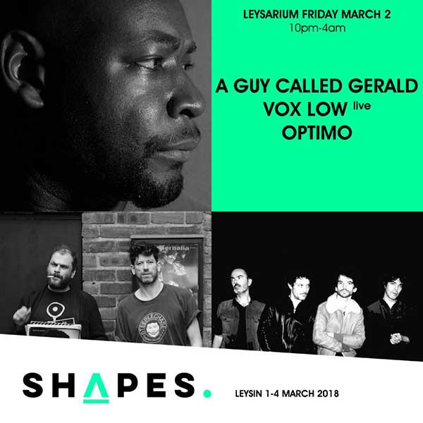 2 March: A Guy Called Gerald, Shapes Festival, Leysin, Switzerland