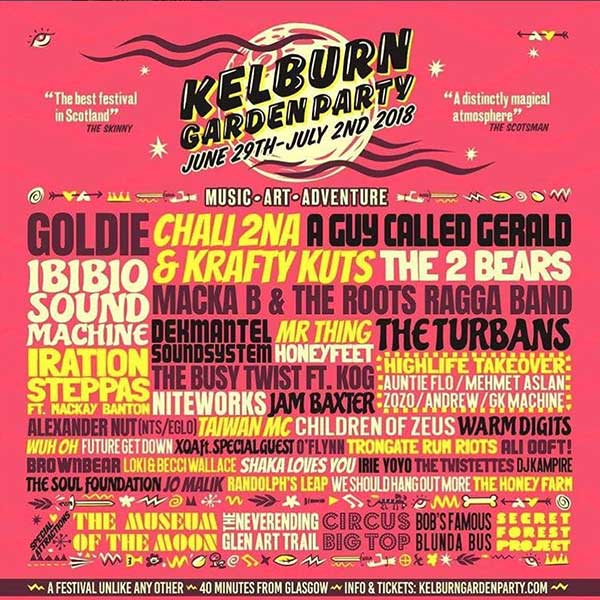 30 June: A Guy Called Gerald, The Kelburn Garden Party 2018, Kelburn Castle, Fairlie, North Ayrshire, Scotland