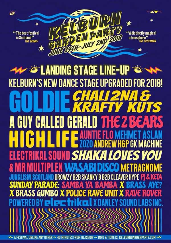 30 June: A Guy Called Gerald, The Kelburn Garden Party 2018, Kelburn Castle, Fairlie, North Ayrshire, Scotland