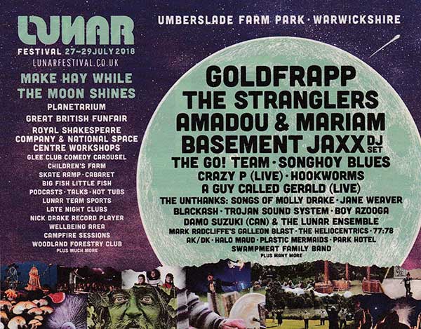 28 July: A Guy Called Gerald Live, Lunar Festival 2018, Umberslade Farm Park, Warwickshire, England