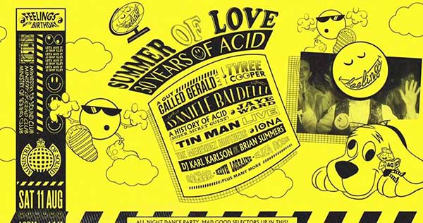 11 August: A Guy Called Gerald Live, Feelings 4th Birthday: Summer Of Love - 30 Years Of Acid, Ministry Of Sound, London, England