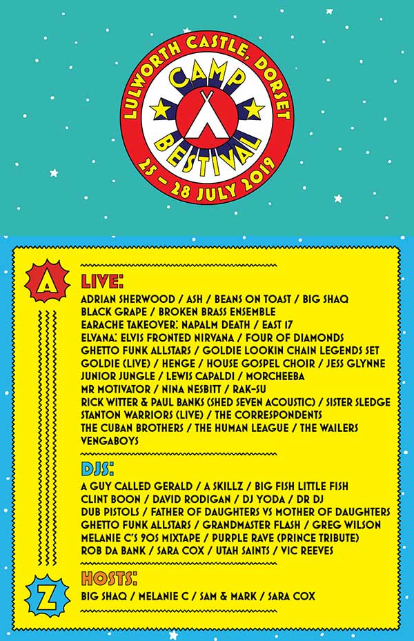 28 July: A Guy Called Gerald, Camp Bestival 2019, Lulworth Castle, East Lulworth, Dorset, England