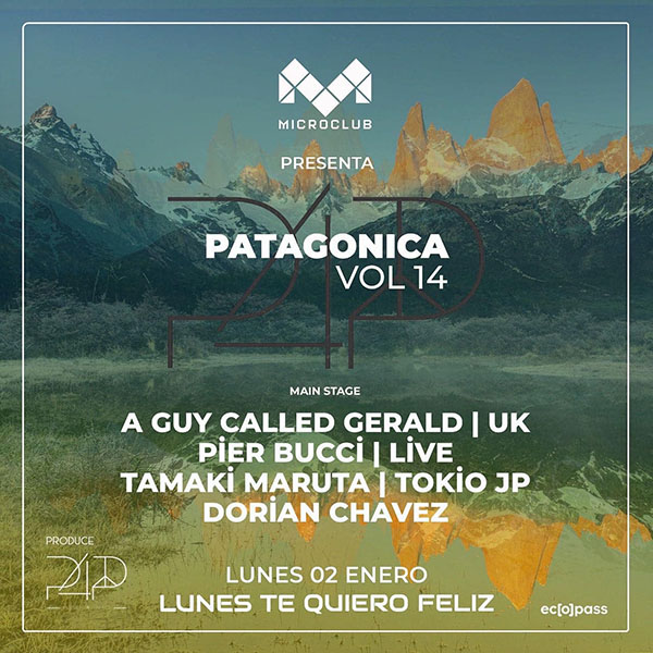 2 January: A Guy Called Gerald Live, Parties4Peace, Patagonica Vol 14, Fiesta en el Micro Club, Santiago, Chile