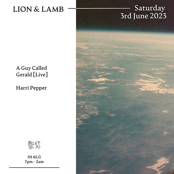 3 June: A Guy Called Gerald live, Lion & Lamb, Hoxton, London, England