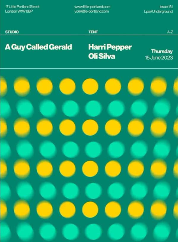 3 June: A Guy Called Gerald live, Lion & Lamb, Hoxton, London, England