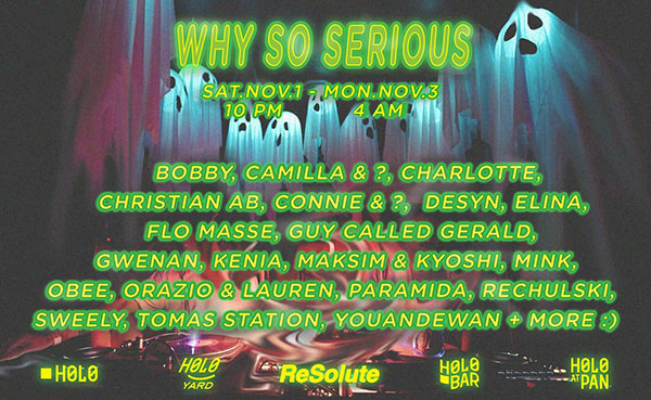 1 November: A Guy Called Gerald, Resolute presents - Why So Serious?, H0L0, Queens, New York City, USA
